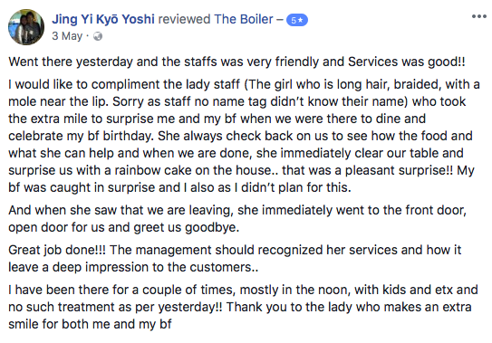 Facebook // The Boiler Sg