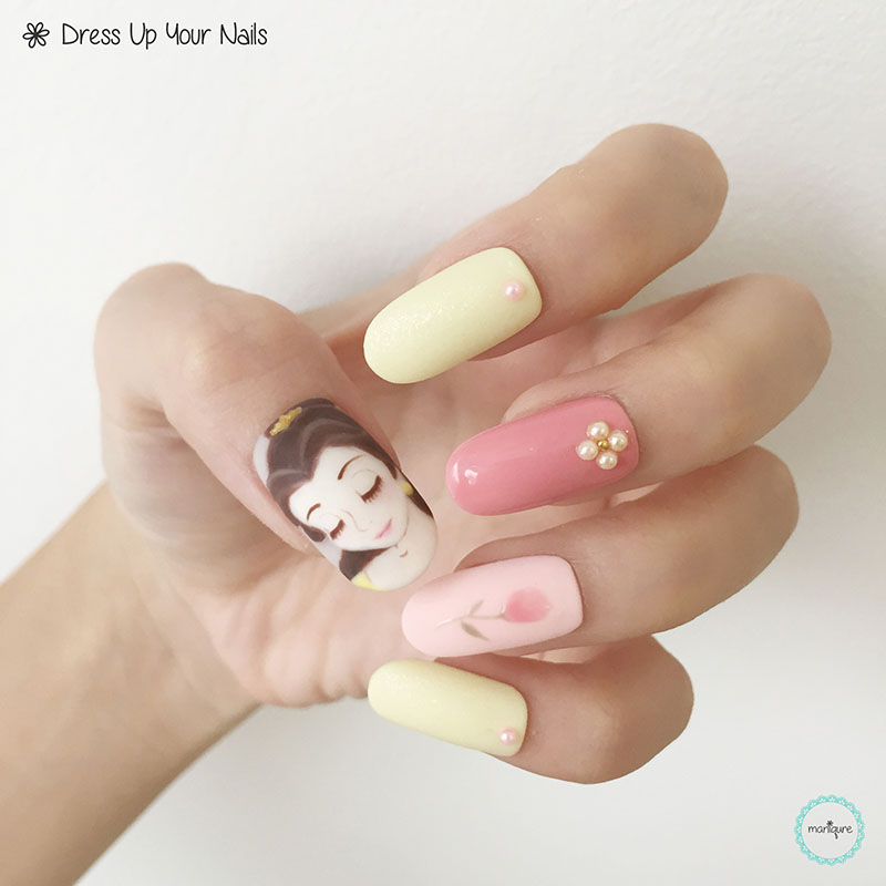 disney-beauty-and-the-beast-nail-art-belle