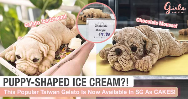 OMG! Taiwan's Popular Puppy-Shaped Ice Cream Now Available In Singapore As Cakes!