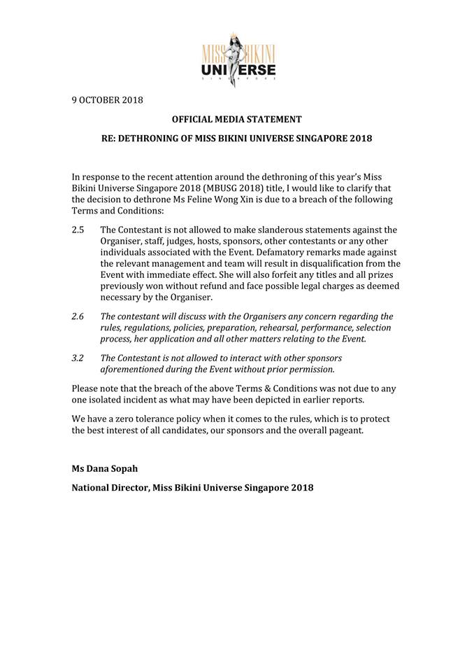 Miss Bikini Universe Singapore (Facebook)