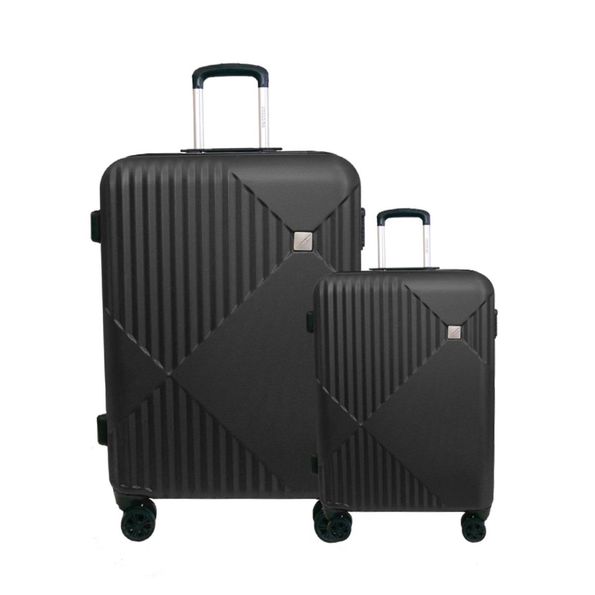 Crossing-28-Inch-20-Inch-Double-Zipper-Upright-Spinner-Luggage-Set-Black