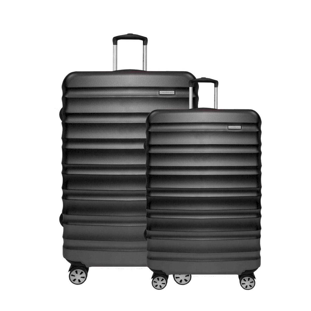 Crossing-28-Inch-24-Inch-Expandable-Upright-Spinner-Luggage-Set-Black