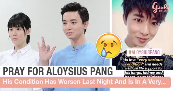 Aloysius Pang Condition Worsen Last Night And Is Currently On Artificial Life Support