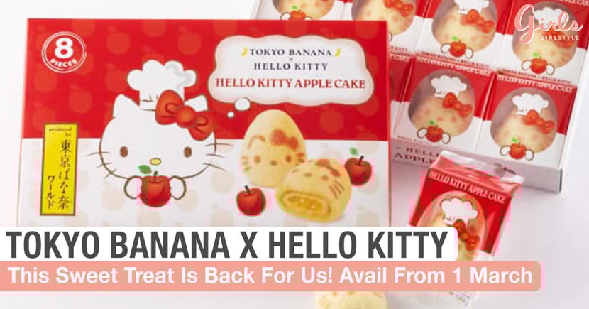 The Tokyo Banana X Hello Kitty S Ginza Apple Cake Is Back For Us With An Improved Recipe Packaging Girlstyle Singapore