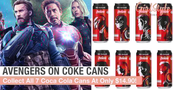 Collect All 7 Limited Edition Marvel's Avengers Coca Cola Cans @ $14.90 Only!