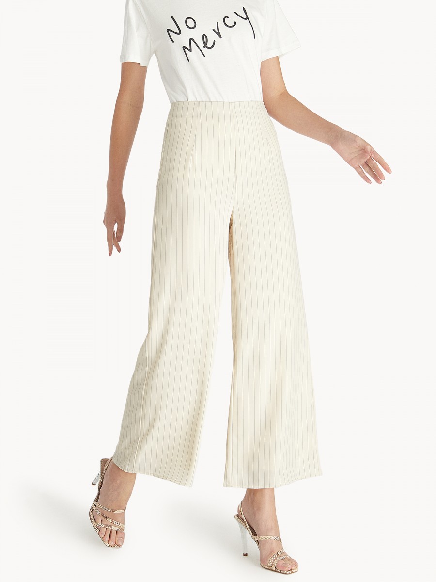 Pinstripe High Waisted Pants - Cream (SG30.80)_1
