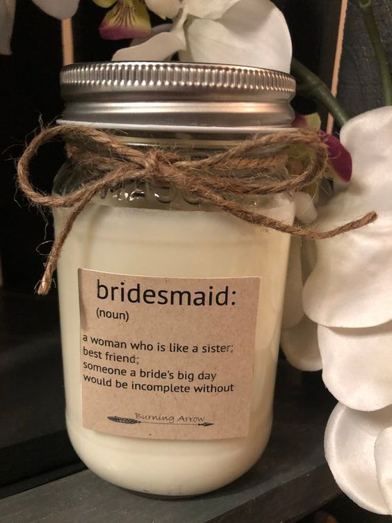 Candle for bridesmaid