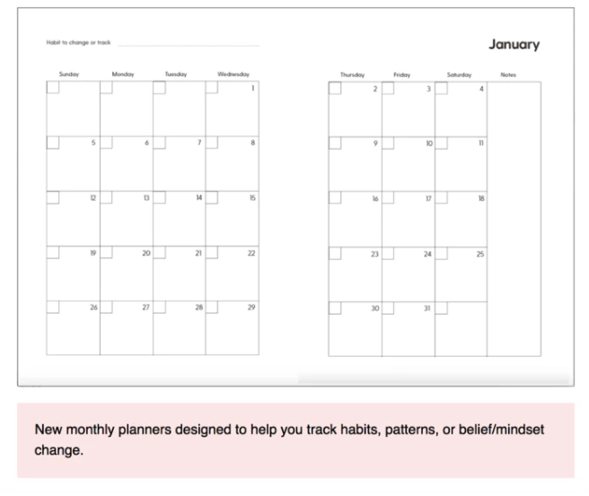 Monthly overview for better tracking