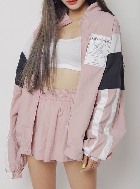 Pink bomber jacket