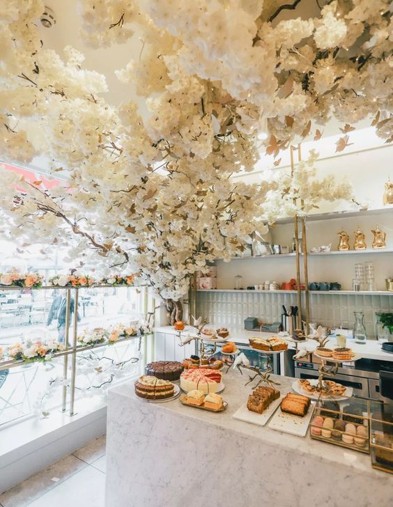 Blossoms and butterflies in the interior of FEYA