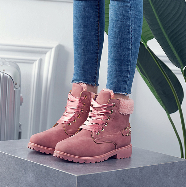 Pink winter boots