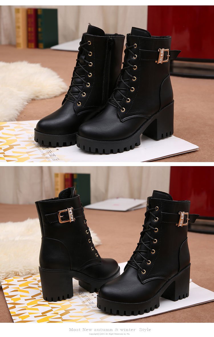 Black laced boots