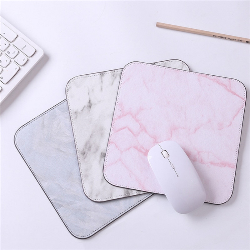 marble mouse pad in pink, grey and brown