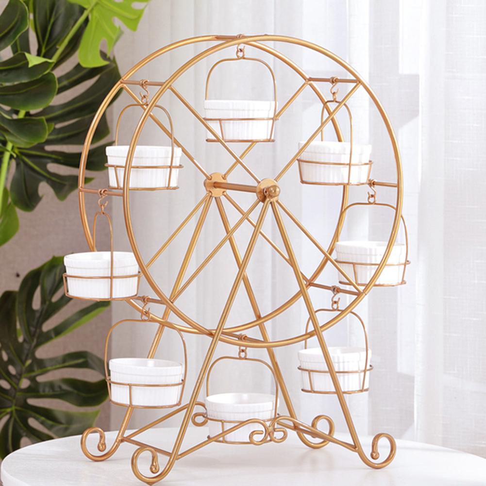 8 Cups Cake Stand Metal Ferris Wheel Display Stand Cup Holder Party Decor Cupcake Stand Wedding For Valentine's Day Gift