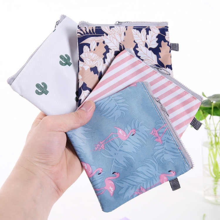 sanitary pad zipper pouches in prints