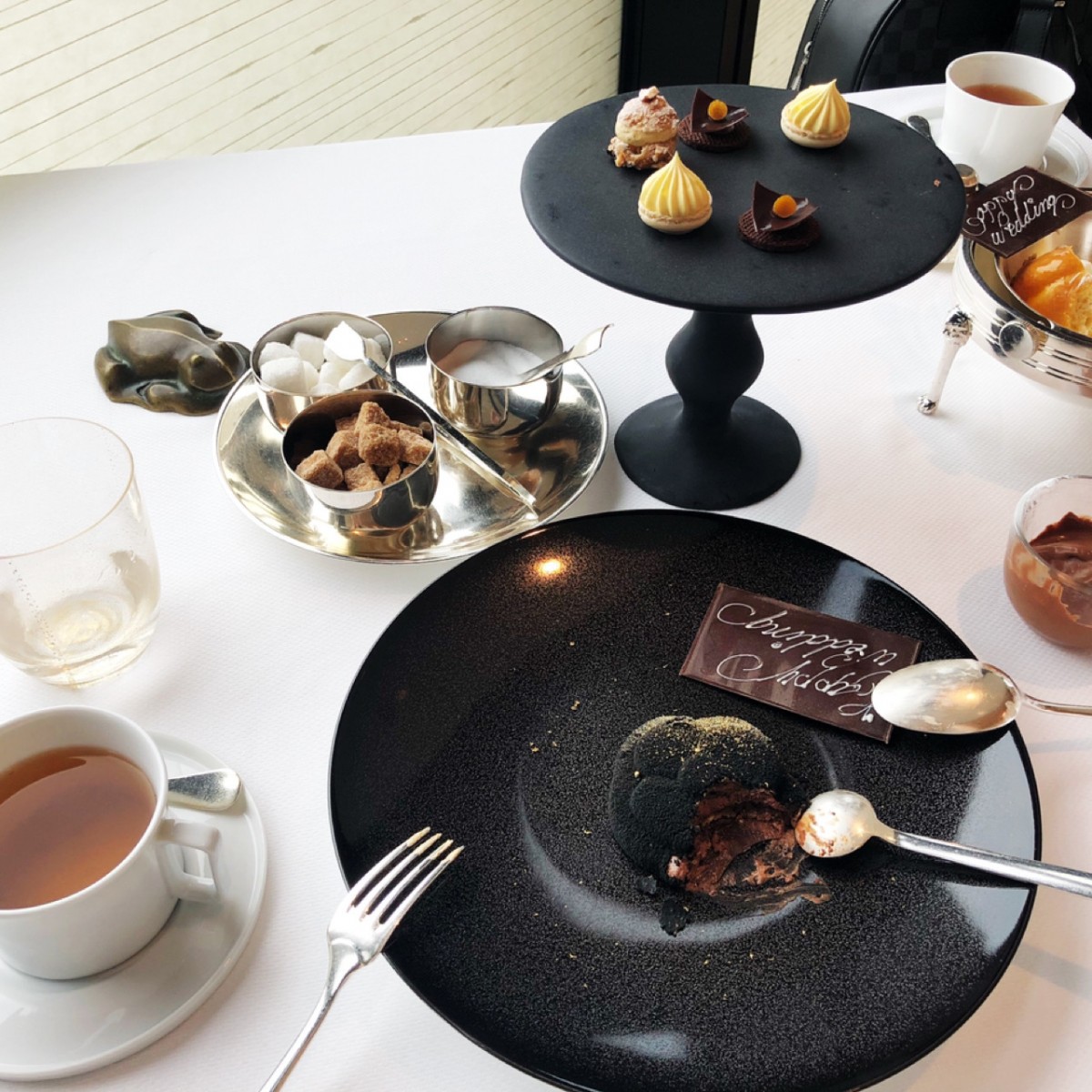 Dessert served at the Chanel restaurant 