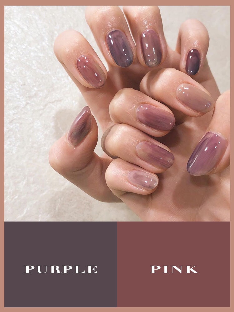 purple and pink lighter nail design