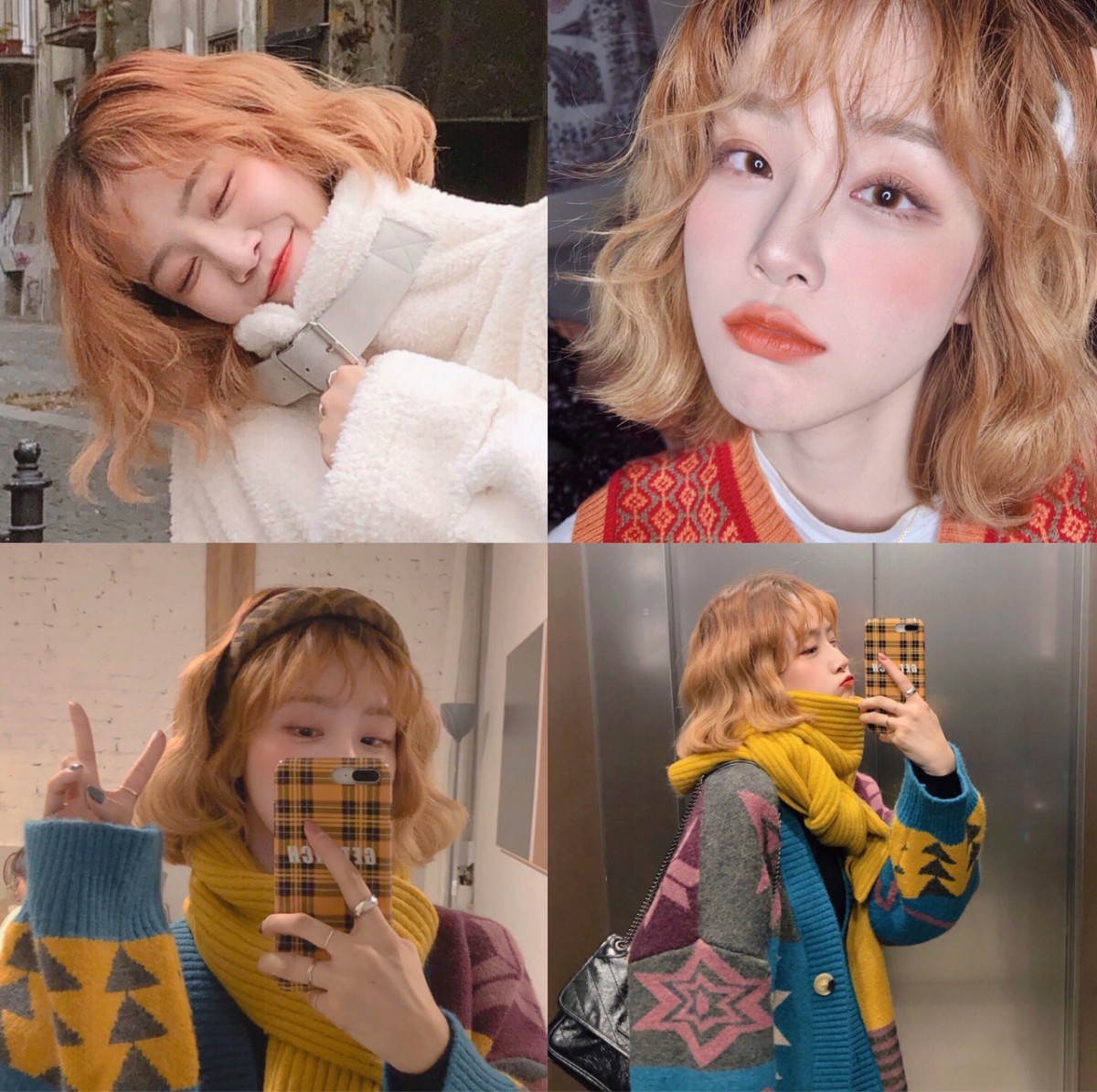 Light gold hair colour