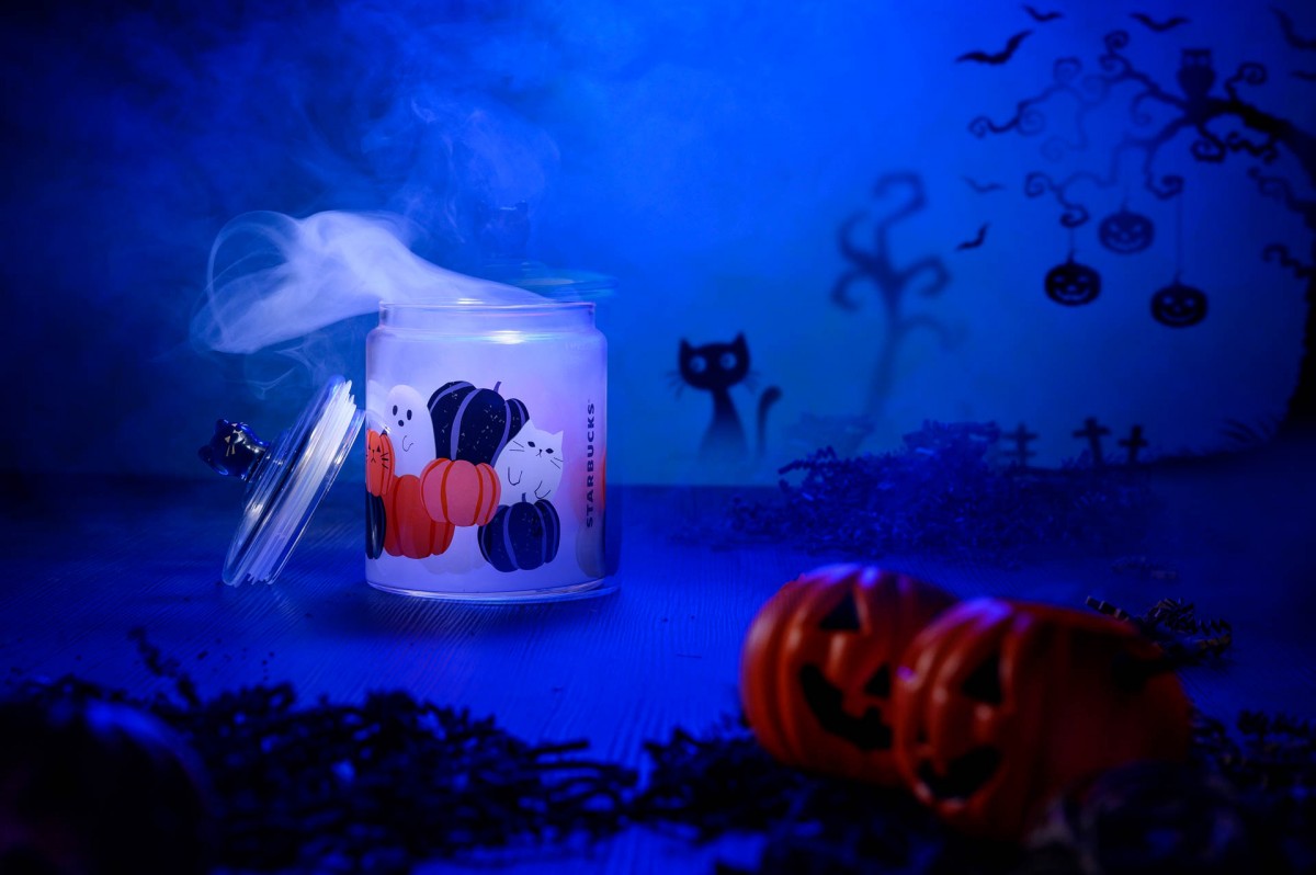 Starbucks halloween glass jar