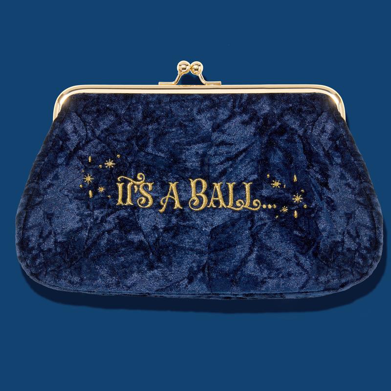 Midnight Masquerade makeup bag that says it's a ball