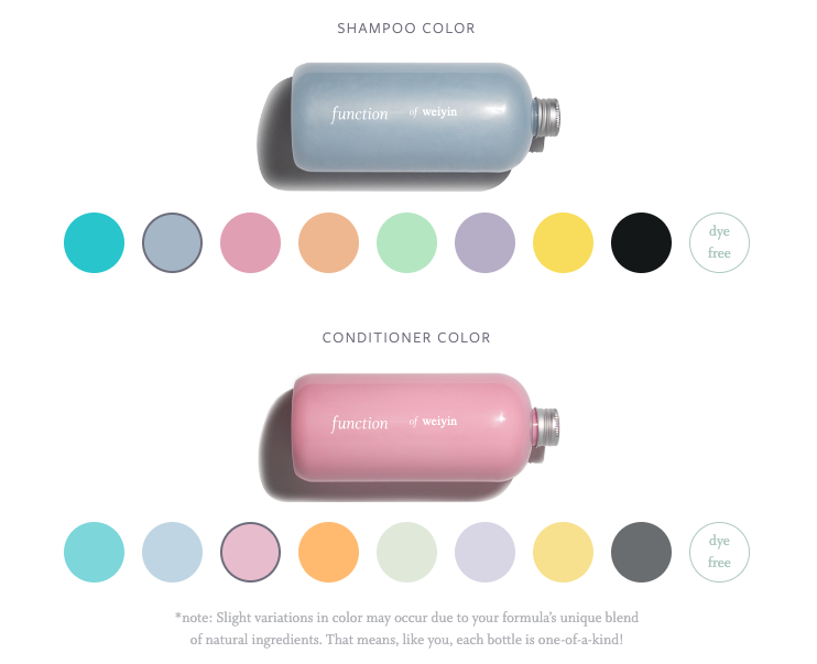 Function of beauty shampoo and conditioner colour