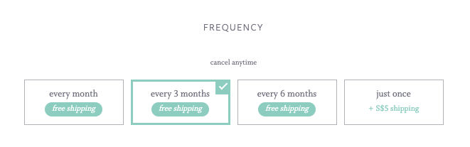 Function of Beauty frequency and subscription