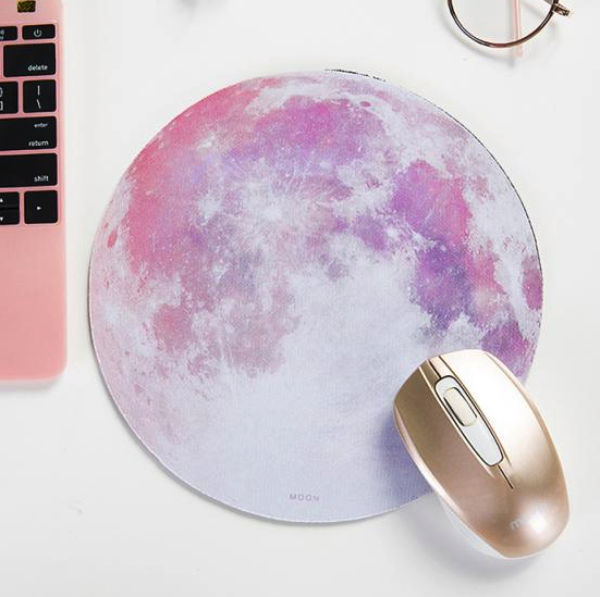 Beautiful Romantic Computer Mouse Padding Mat Ultra Soft Natural Rubber Planet Series Mice Pad Round Gaming Mouse Pads