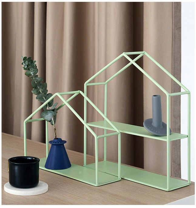 SWEETGO House shape storage racks Bathroom holder home decoration jewelry display for makeup/ perfume/ candle holders