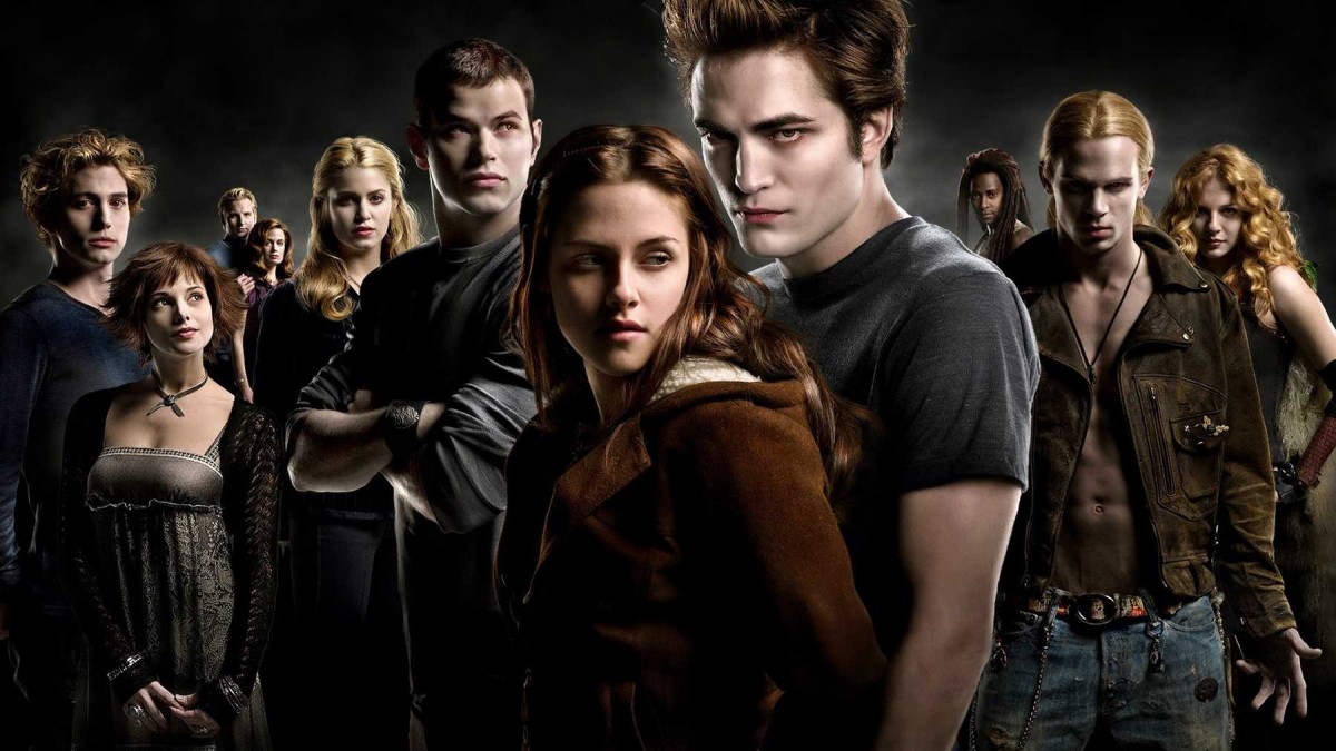 Twilight landscape picture with all the characters