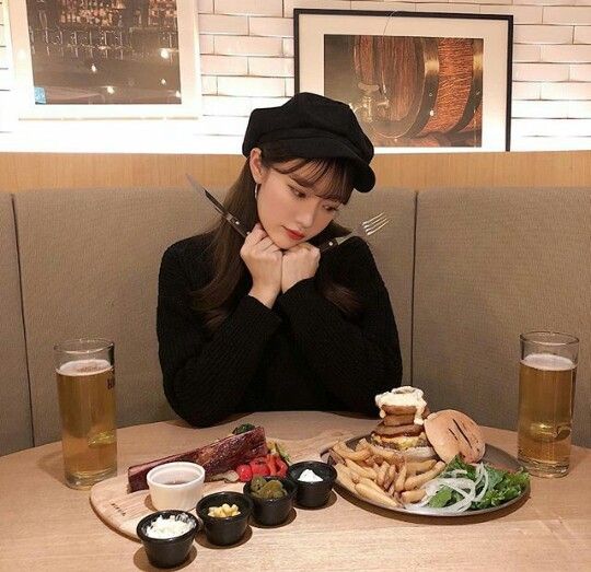 Girl eating alone