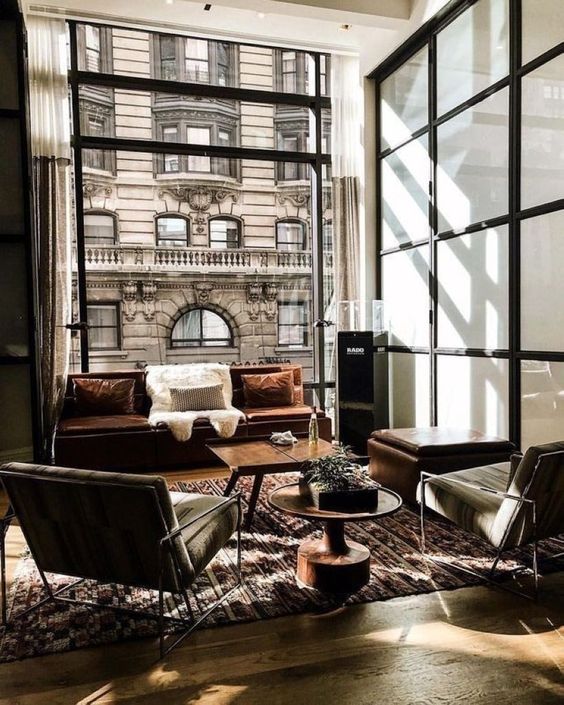 Industrial style living room