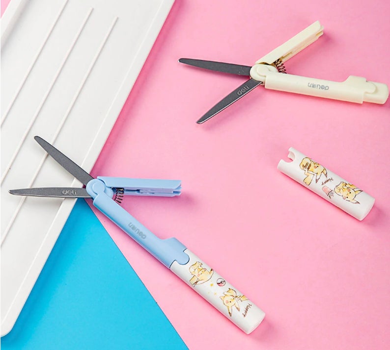 Easy to use scissors children student's handwork use portable like a pen