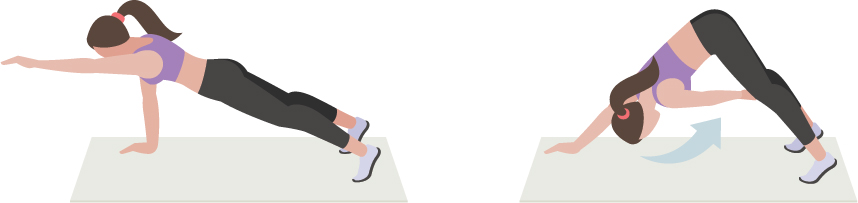 Plank Reach Through