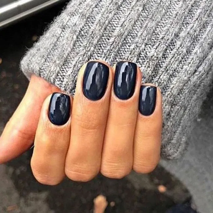 Navy Blue Nails