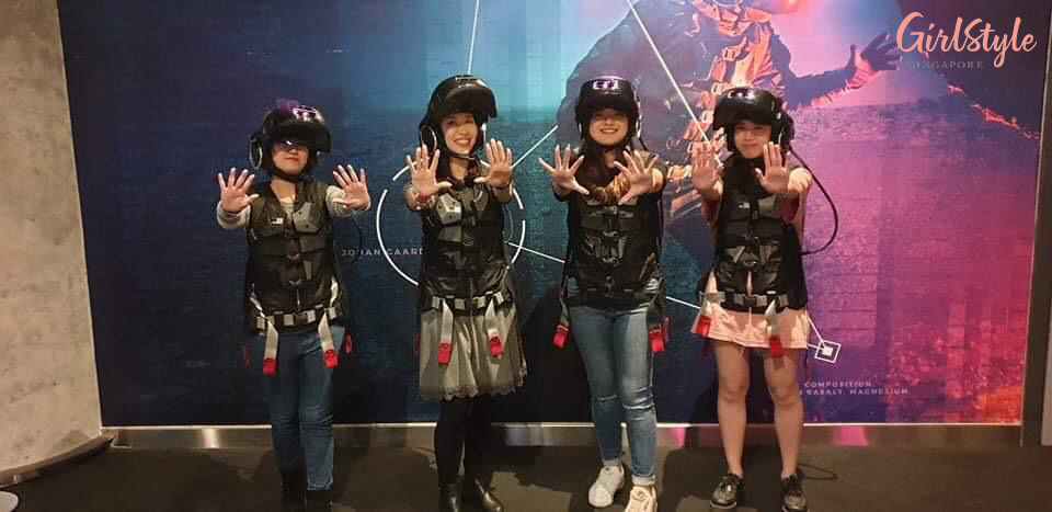 Wearing the gear for the VR experience