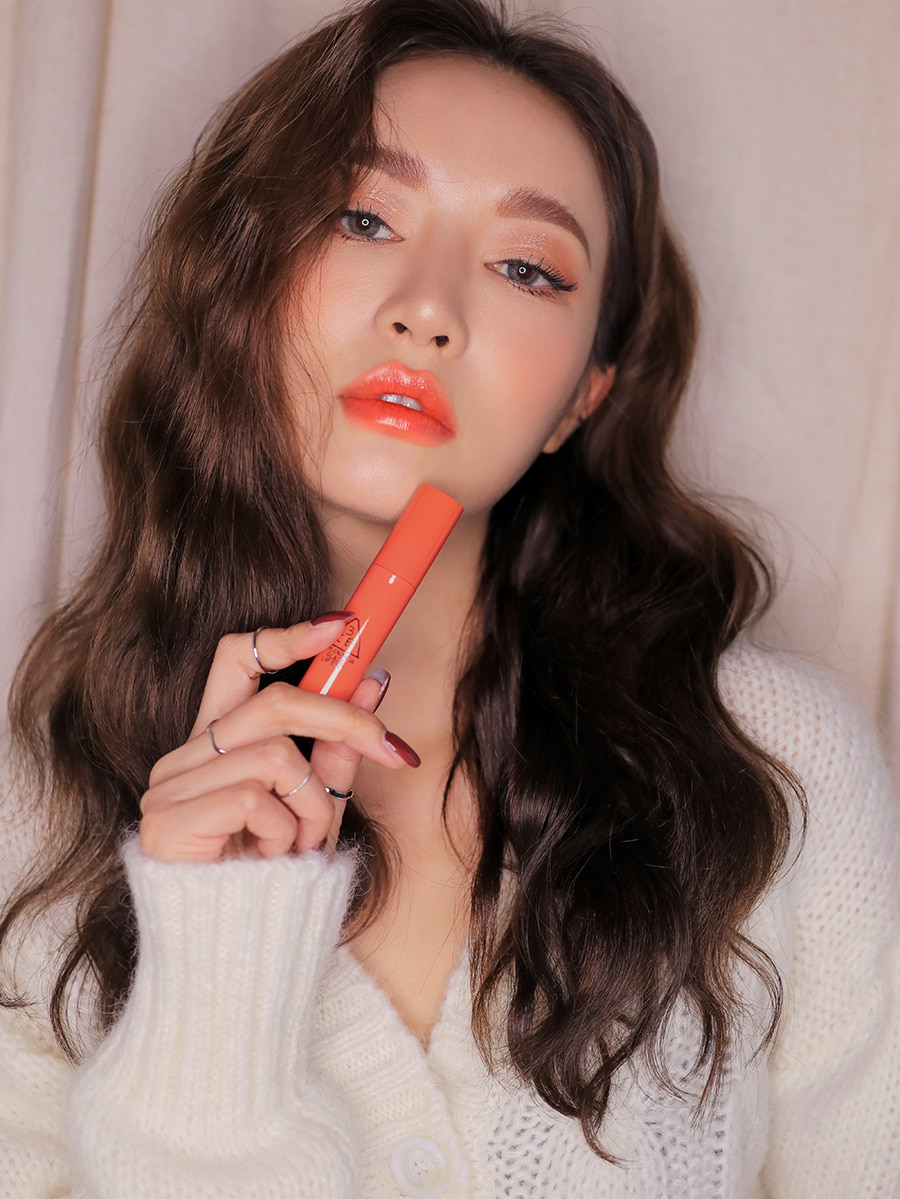 Glaze Lip Tint in classic coral shade