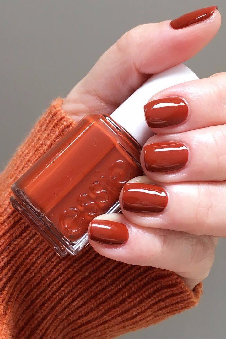 Rust Orange Nails