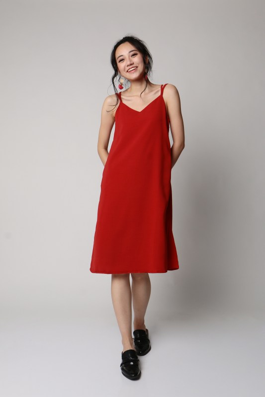red dress