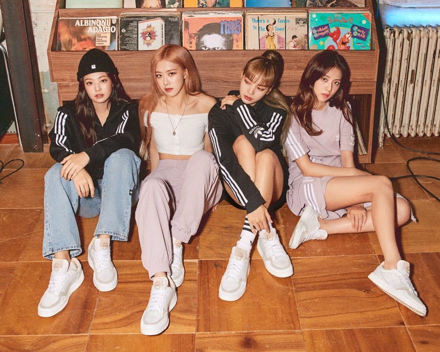 Blackpink wearing adidas shoes