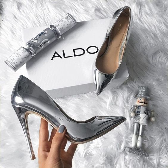 Silver stilettos