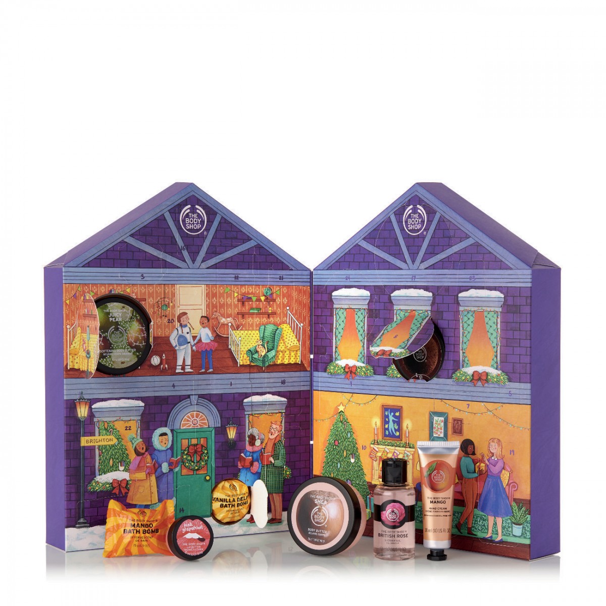 The Body Shop purple advent calendar