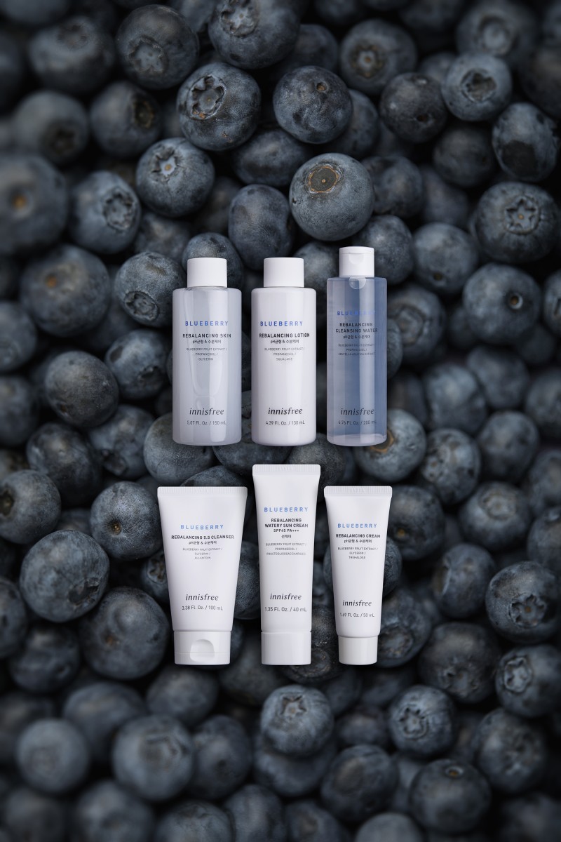 Horizontal picture of innisfree blueberry line