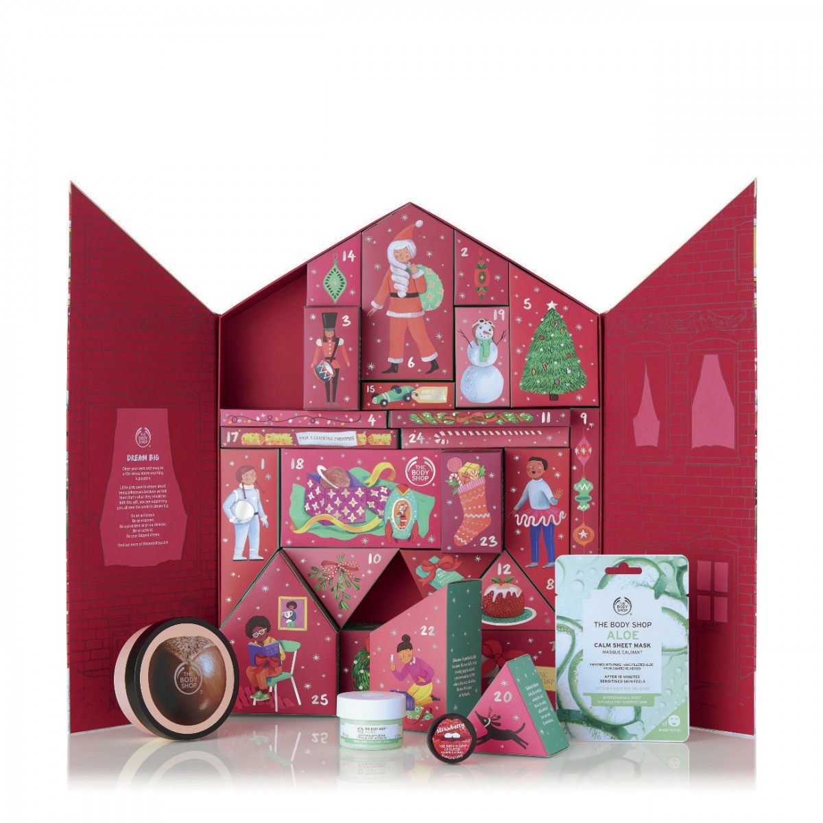 The Body Shop dark red advent calendar