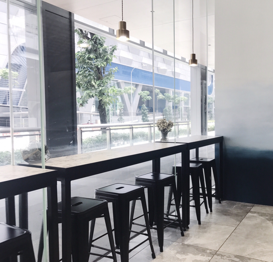 Seating area in Lunar Coffee Brewers
