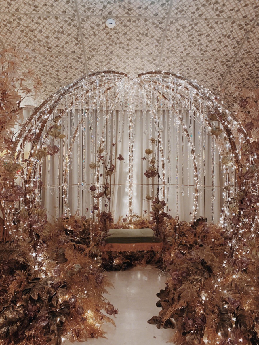 Fairy lights photo taking area in L'Escape Hotel