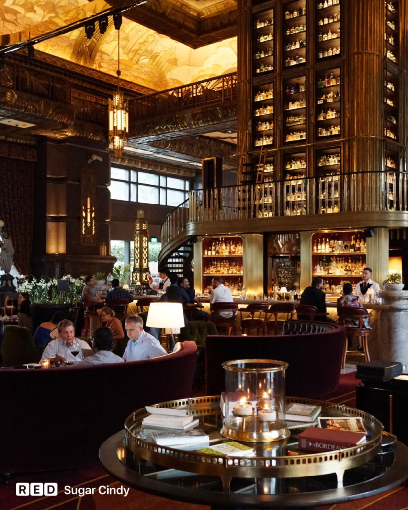 Seating area of Atlas bar