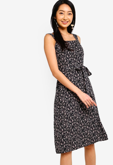 blue floral dress