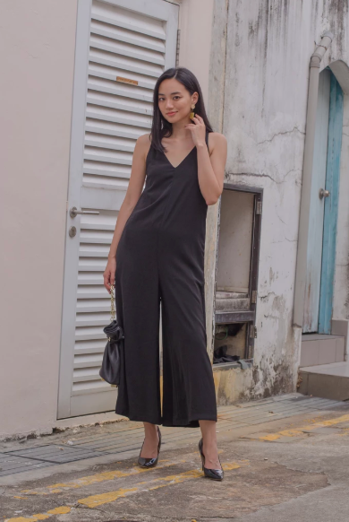 black jumpsuit
