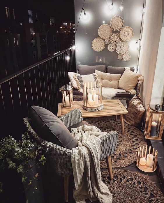 cosy seating area at balcony
