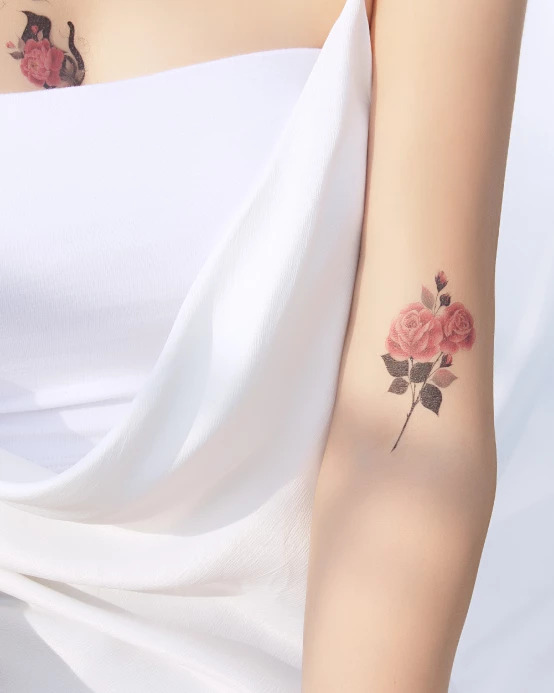 Floral tattoo on the arm